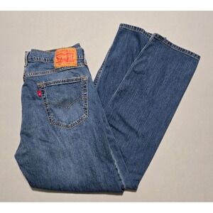 Levi 505 Straight Leg Jeans Mens 34x32 Blue Denim Classic Casual Regular Fit